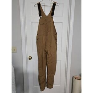 Key bib overall work NWT zip fly 38x34 brown W08212